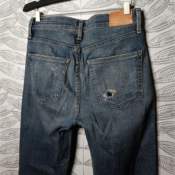 Citizens of Humanity Jeans Blue Denim Distressed Knee Vintage Wash - Picture 9 of 11
